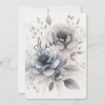 Elegante Blumenkarte Dankeschön Karte