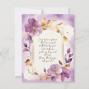 Elegante Blumenkarte mit herzlicher Botschaft Feiertagskarte