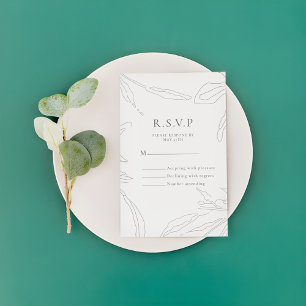 Elegante Blumenkarte RSVP Karte