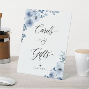 Elegante Blumenkarten und Geschenke Sockelschild