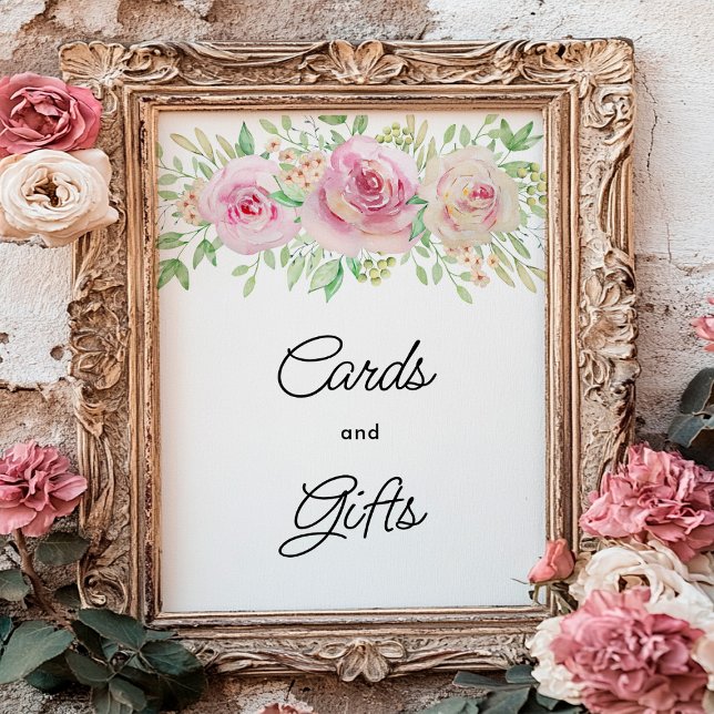 Elegante Blumenkarten und Geschenkplakate Poster (Von Creator hochgeladen)