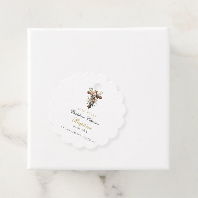 Elegante Blumenkreuzung Geschenkanhänger (Beispiel)