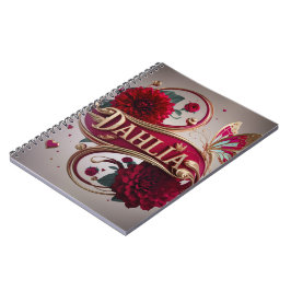 Elegante Blumenkunst mit goldenen Akzenten Notizblock