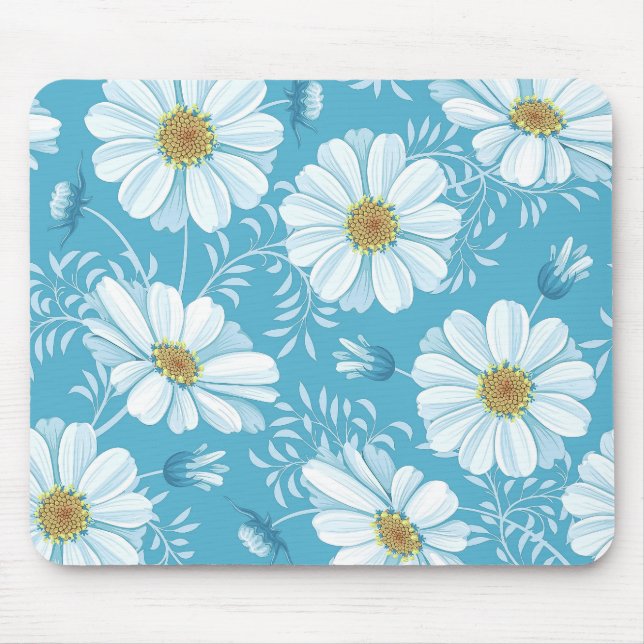Elegante BlumenMausunterlage des hintergrund-| Mousepad (Vorne)