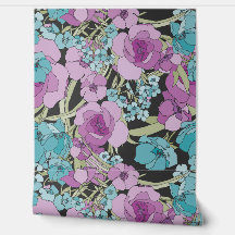 Elegante Blumenmuster Grüne Blume Rose Rosa