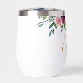 Elegante Blumenmutter des Groom Wine Tumbler