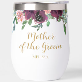Elegante Blumenmutter des Groom Wine Tumbler