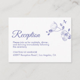 Elegante Blumenorchideen Moderner Empfang Begleitkarte