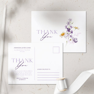 Elegante Blumenpostkarte Ankündigungspostkarte