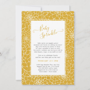 Elegante Blumenrahmen FARBE ÄNDERN Baby Sprinkle i Einladung