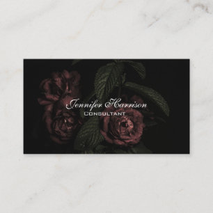 Elegante BlumenRosen-Blumenstrauß-Blumen auf Visitenkarte