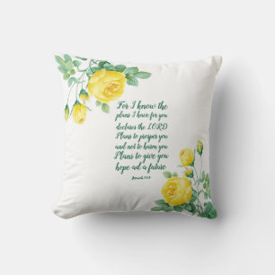 Elegante Blumenschrift 29:11 Kissen
