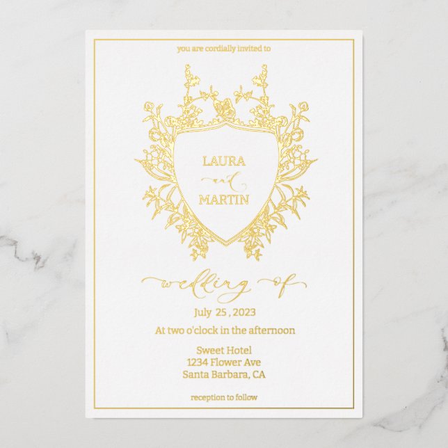 Elegante Blumenschrift, Kalligraphie Folien Feiertagskarte (Vorderseite)