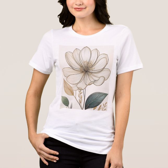 Elegante Blumenstrasse Kunst, Dichtung und Musik - Tri-Blend Shirt (Vorderseite)