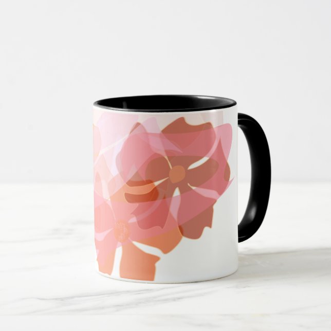 "Elegante Blumenvase Tasse (VorderseiteRechts)