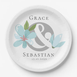 Elegante Blumenverkleidung Pappteller