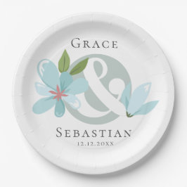 Elegante Blumenverkleidung Pappteller