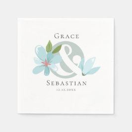 Elegante Blumenverkleidung Serviette