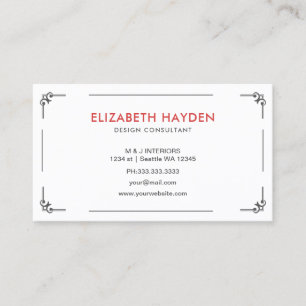 Elegante BlumenVisitenkarten Visitenkarte