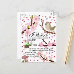 Elegante Blumenvorlage, Save the Date, Wildblume Postkarte