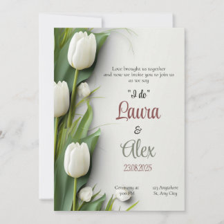 Elegante Blumenzettel Einladung