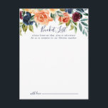 Elegante Blumenzettelkarten Postkarte<br><div class="desc">Diese eleganten, blumengeschmückten Eimerkarten sind die ideale Wahl für einen modernen Hochzeitsempfang oder ein modernes Brautparty. Die Einrichtung besteht aus fein gezeichnet Bouquets in Rosa, Rosa, Rot, Gelb, Bordeaux, Rot, indigenen Blume und grünem Blattwerk, die die natürliche Schönheit inspiriere. Ändern Sie den Wortlaut in Anzug jedes Lebensereignisses. Das Schild der...</div>