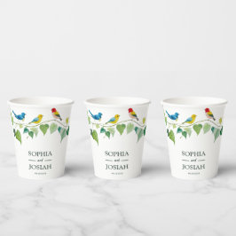 Elegante Blumenzwiebelhochzeit Pappbecher