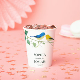 Elegante Blumenzwiebelhochzeit Pappbecher