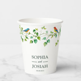 Elegante Blumenzwiebelhochzeit Pappbecher