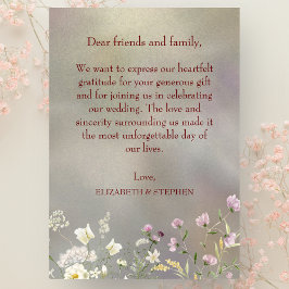 Elegante Blumenzwiebelkarten Dankeskarte