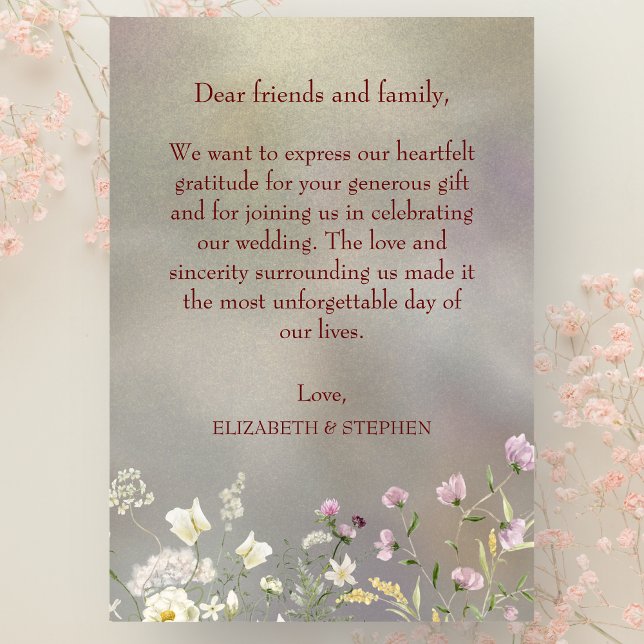 Elegante Blumenzwiebelkarten Dankeskarte (Von Creator hochgeladen)