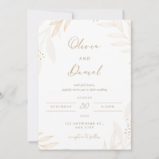 Elegante Blush Bloral Wedding Einladung | bearbeit