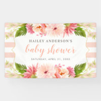 Elegante Blush Floral Watercolor Girl Dusche