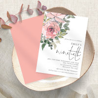 Elegante Blush Florals Ninetieth Birthday Party