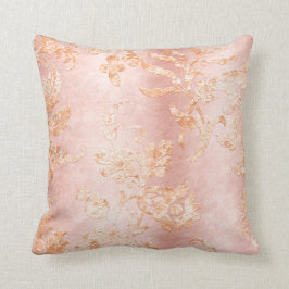Elegante Blush Gold Damask Satin Hübsche Wohngesta Kissen