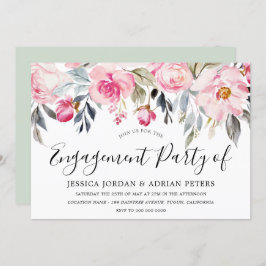 Elegante Blush & Greenery Engagement Party Einladung