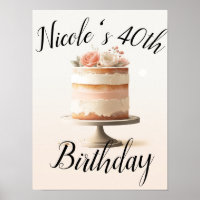 Elegante Blush Peach Floral Cake Geburtstagsparty