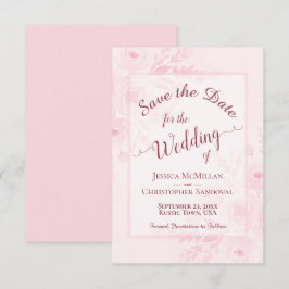 Elegante Blush-Pfingstrosen-Wasserfarbe-Boho-Hochz Save The Date