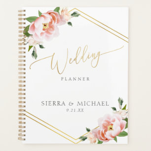 Elegante Blush Pink Bläsernente Grüne goldene Ho Planer