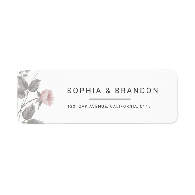 Elegante Blush Pink & Dark Gray Blues Hochzeit (Vorne)