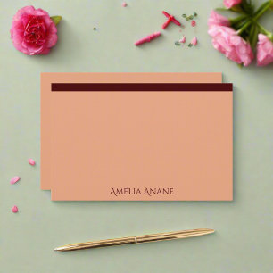 Elegante Blush Pink & Dark Red Typografy Briefpapier