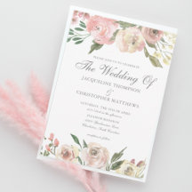 Elegante Blush Pink Elfenbeinblütenfrühlings Hochz