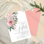 Elegante Blush Pink Florals Fiftieth Birthday Part Einladung<br><div class="desc">Das elegante Rosa Florals Fiftieth Birthday Einladung, eine trendige künstlerische Blumenillustrierung, die Ihre Gäste zum 50. Geburtstag einlädt, mit Blume und Blätter in die Top verlassen Ecke. Ein elegantes Set-Skript für den Anlass und leicht personalisieren Sie die Erholung des Textes auf Ihre eigenen Bedürfnisse. Auf der anderen Seite befindet sich...</div>