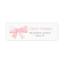 Elegante Blush Pink Pastel Bow Girl Babydusche