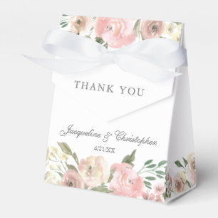 Elegante Blush Pink Peony Blumengarten Hochzeit Geschenkschachtel