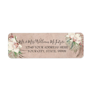 Elegante Blush Pink Tropical Foliage Hochzeit