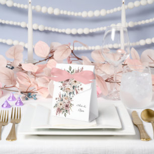 Elegante Blush Pink Wasserfarben Blumenzehen Geschenkschachtel