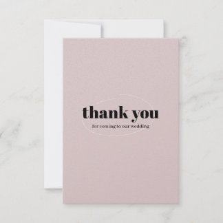Elegante Blush Pink Wedding Dankeschön Card Dankeskarte