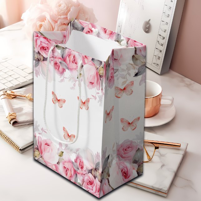 Elegante Blush-Rose Mittlere Geschenktüte (Von Creator hochgeladen)
