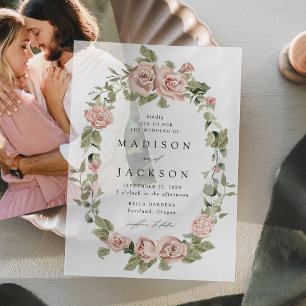 Elegante Blush Rose und Grüne Hochzeit